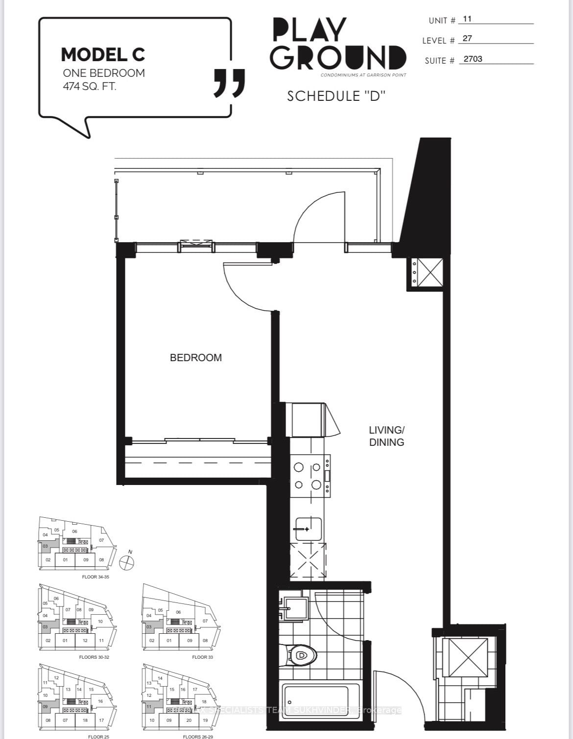 Condo sold at 2703-50 Ordnance Street, Toronto, Niagara, M6K 0C8 - MLS: C11931756