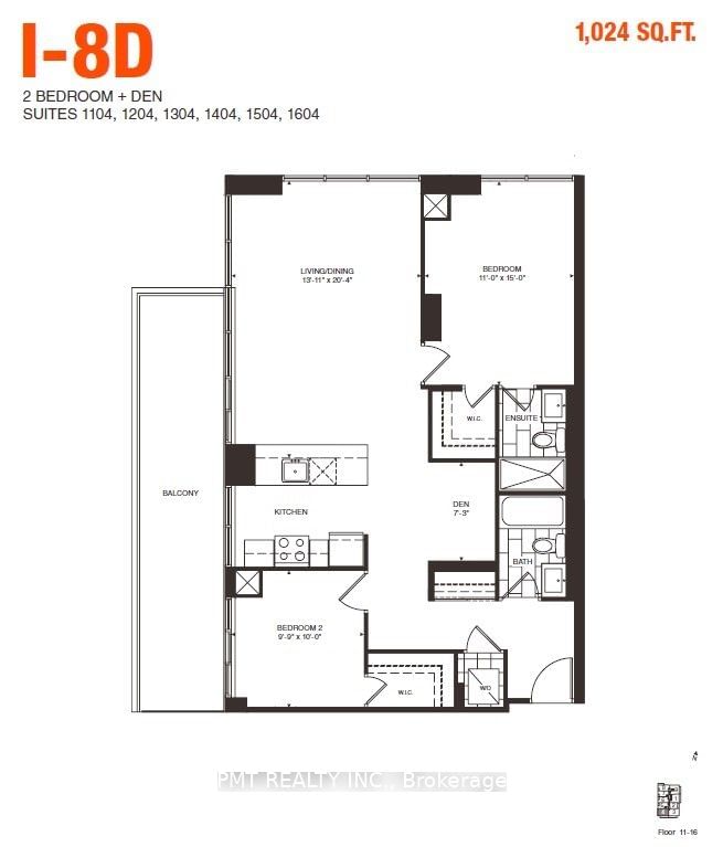 Condo for lease at 1304-1603 Eglinton Avenue, Toronto, Oakwood Village, M6E 0A1 - MLS: C11962932