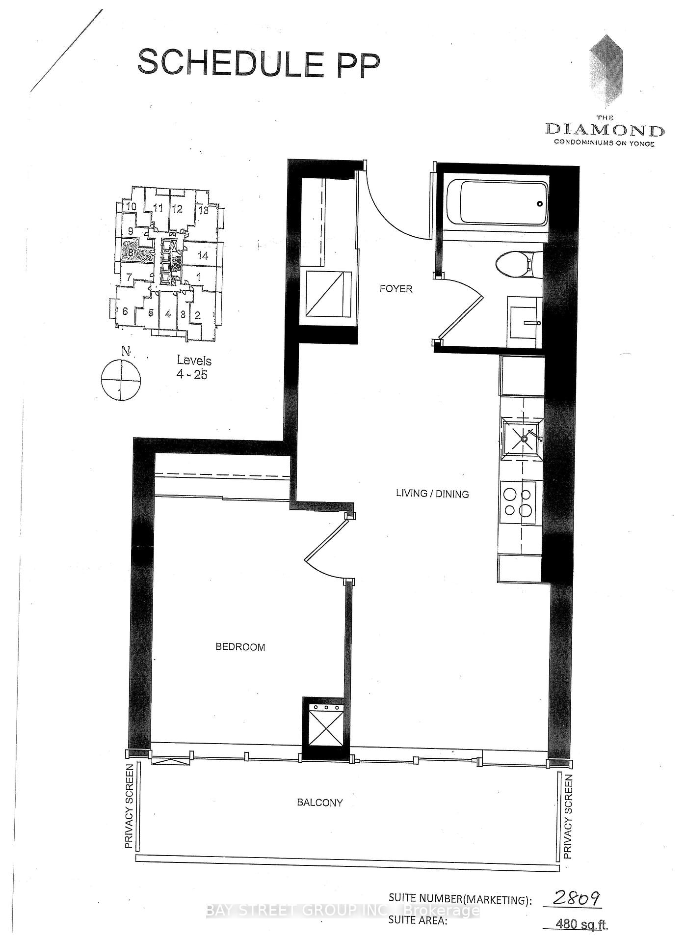 Condo leased at 2809-75 Canterbury Place, Toronto, Willowdale West, M2N 2N1 - MLS: C11964168