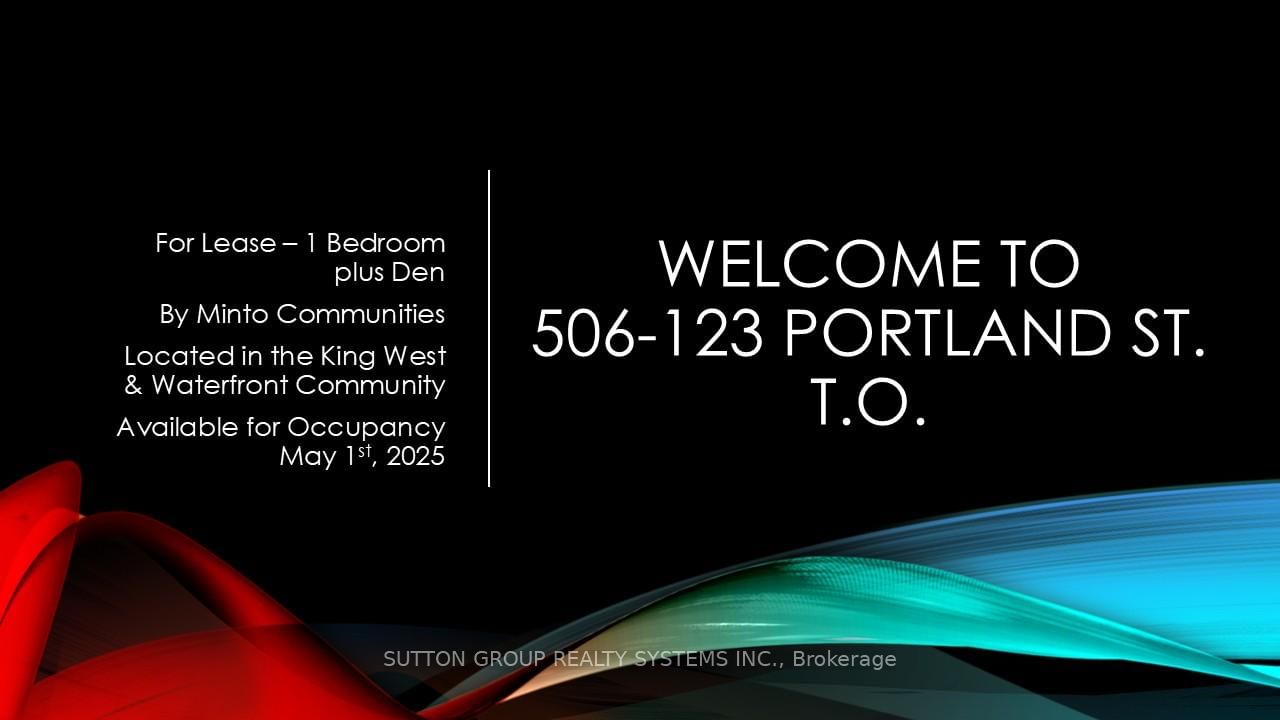 Condo for lease at 506-123 Portland Street, Toronto, Waterfront Communities C1, M5V 2N4 - MLS: C11979186