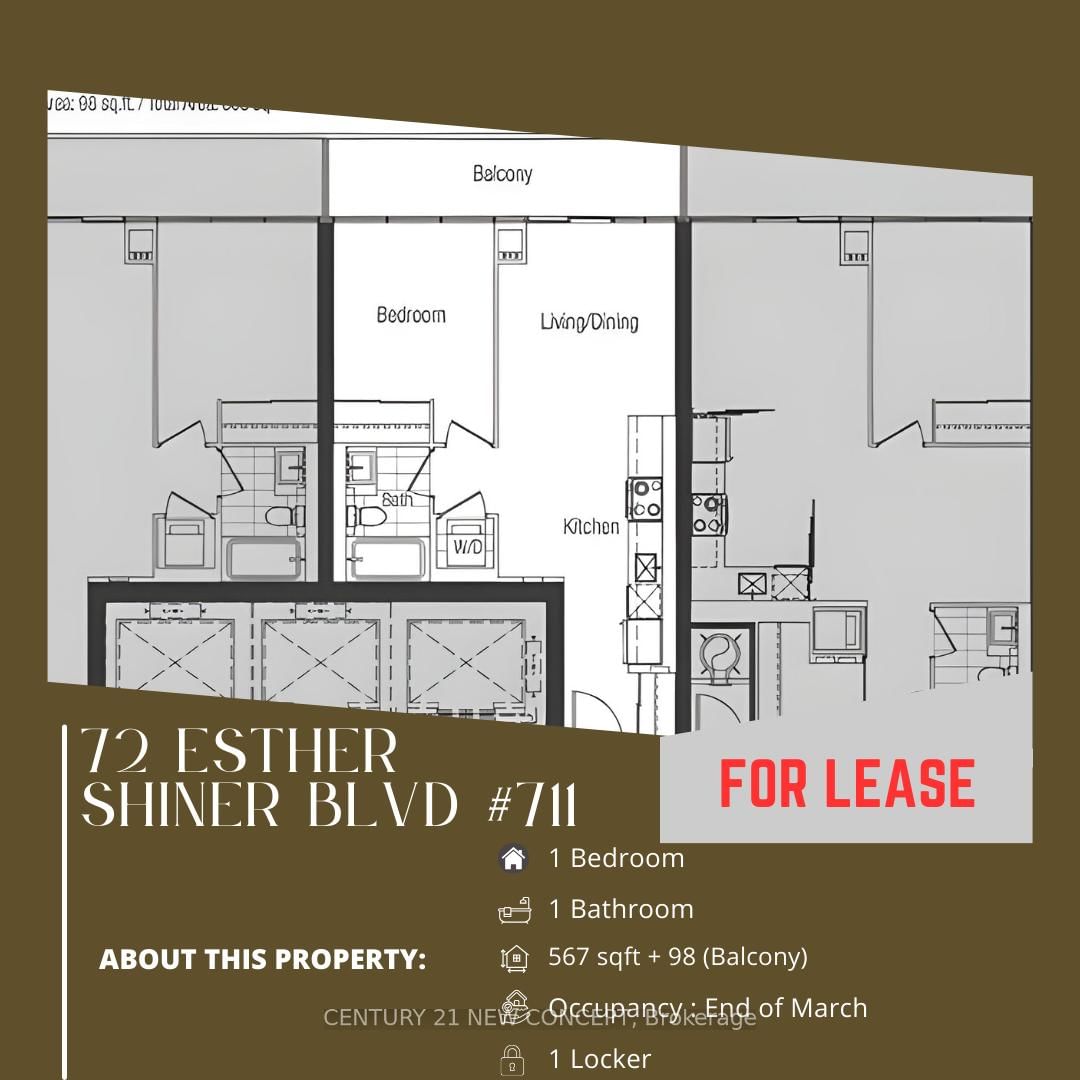 Condo for lease at 711-72 Esther Shiner Boulevard, Toronto, Bayview Village, M2K 0C4 - MLS: C11994427