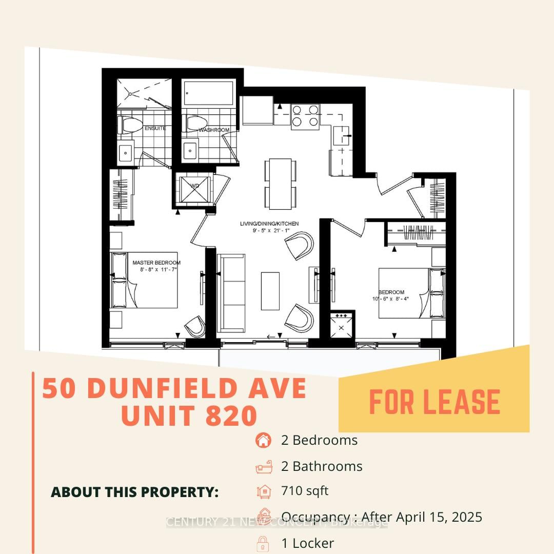 Condo for lease at 820-50 Dunfield Avenue, Toronto, Mount Pleasant West, M4S 0E4 - MLS: C11999252