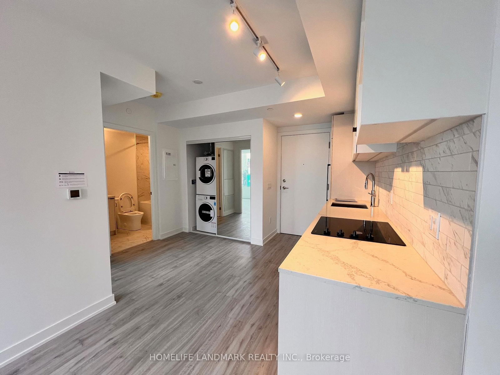 Brand new, Bright & Modern 1 bedroom unit available for lease This Condos in the heart of downtown Dundas/Church Toronto,  features an open-concept layout, floor-to-ceiling windows, in-suite laundry, and stunning unobstructed Dundas Square + city views. Enjoy Contemporary Finishes, a Sleek Kitchen with Built-In Appliances. Premium Building Amenities Include a 24/7 Concierge, Outdoor BBQ Terrace, Co-Working Lounge, Games Room, and Party Room. Conveniently Located Steps from Dundas Subway Station, Toronto Metropolitan University, Eaton Centre, and a Variety of Dining, Shopping, and Entertainment Options. Steps to TMU, Eaton Centre, TTC, grocery stores, cafes, and more perfect for students or professionals seeking stylish urban living in a prime location.