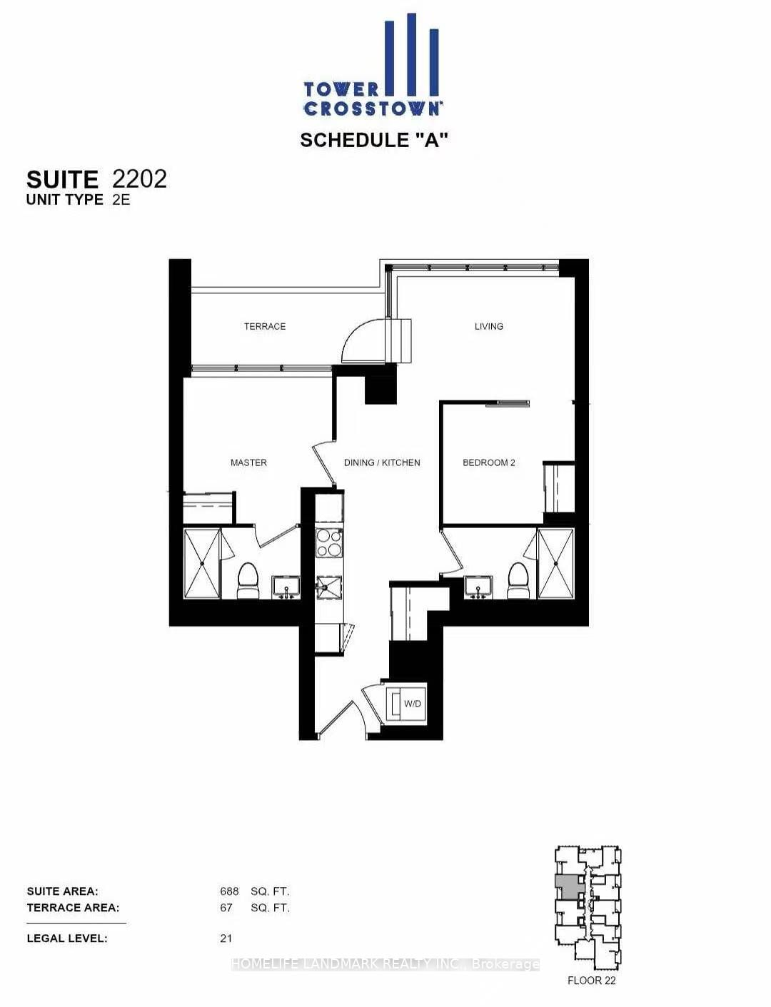 5 QUARRINGTON Lane, Unit 2202