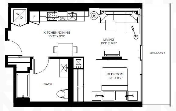 2306 - 290 Adelaide St W, Toronto, M5V1P3 | Image 3