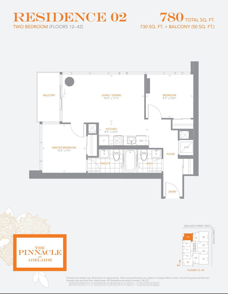 home for lease on 3302-295 Adelaide Street W