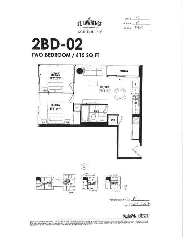 home for lease on 1905-158 Front Street E