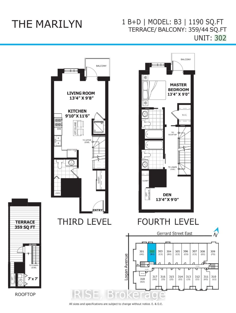 Townhouse for lease at 302-485 Logan Avenue, Toronto, South Riverdale, M4M 2P5 - MLS: E11936456