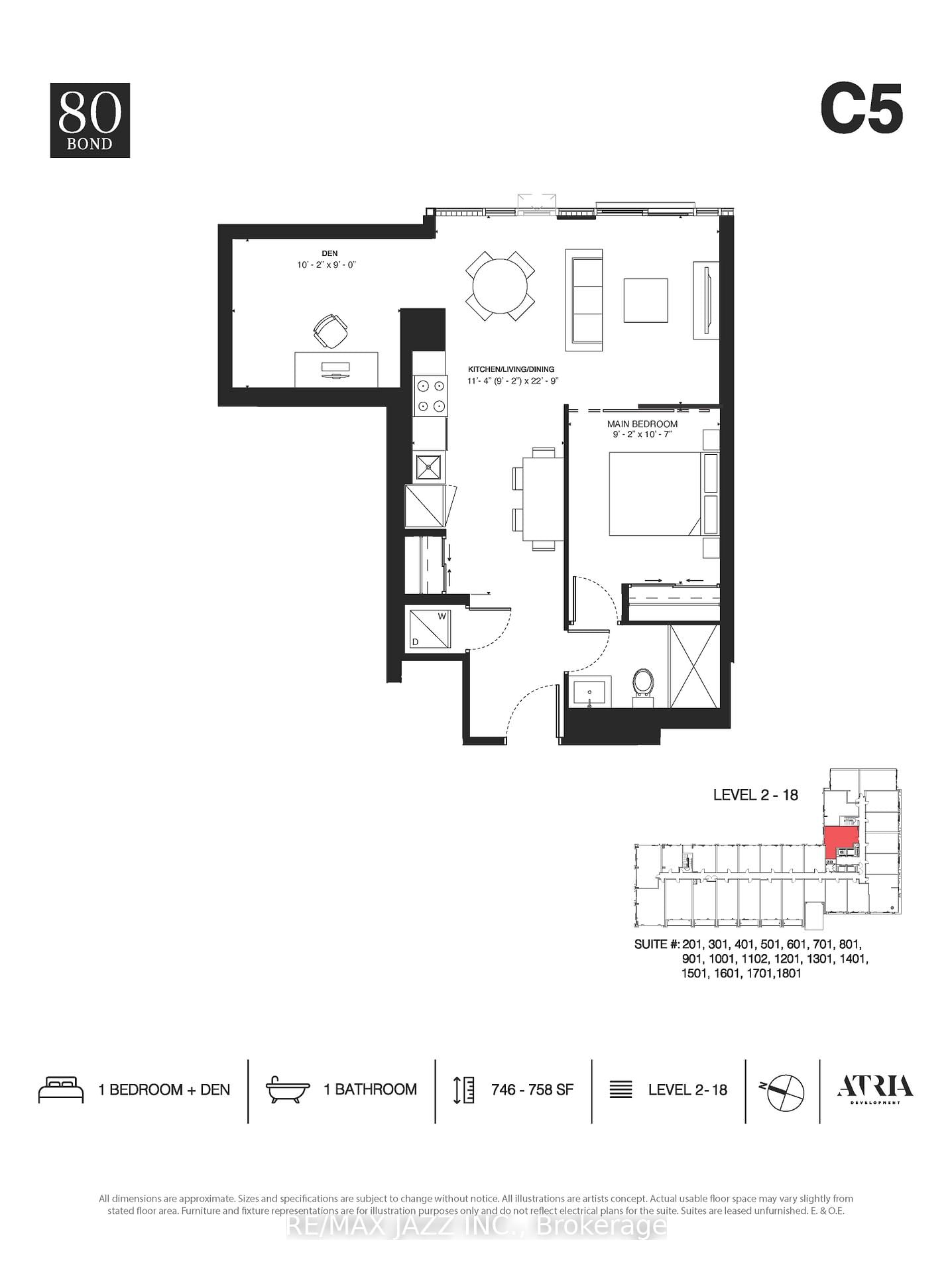 Condo for lease at 1501-80 Bond Street, Oshawa, O'Neill, L1G 0E6 - MLS: E12009270