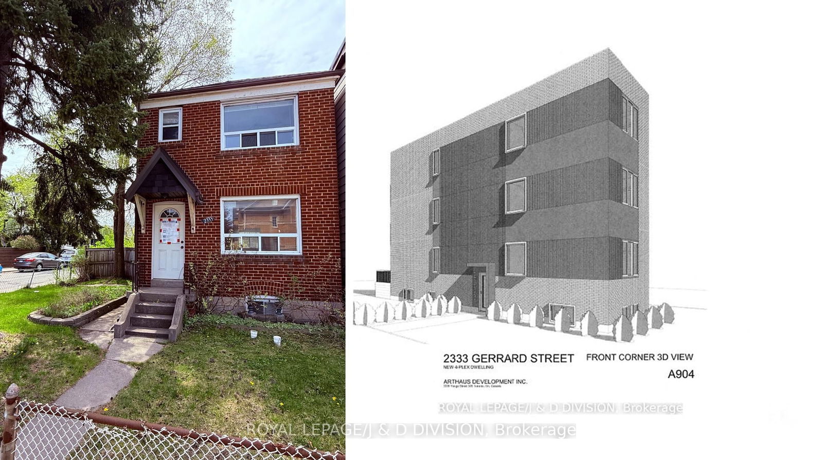 Detached House for sale at 2333 Gerrard Street, Toronto, East End-Danforth, M4E 2E5 - MLS: E12176441