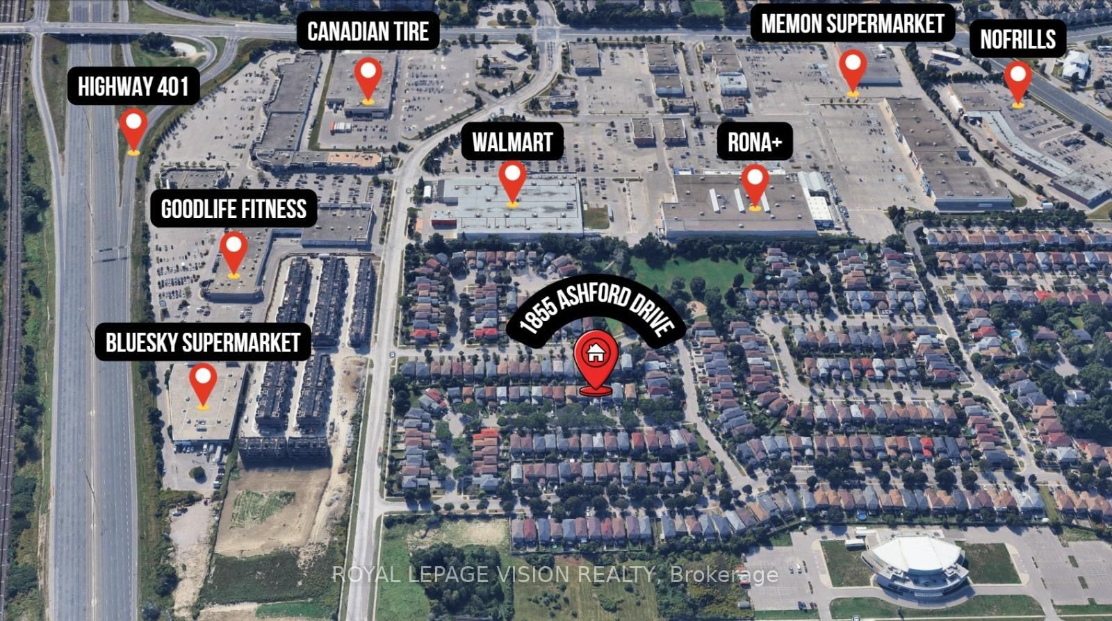 Detached House for sale at 1855 Ashford Drive, Pickering, Ontario, L1V 6E1 - Village East - MLS: E12902128