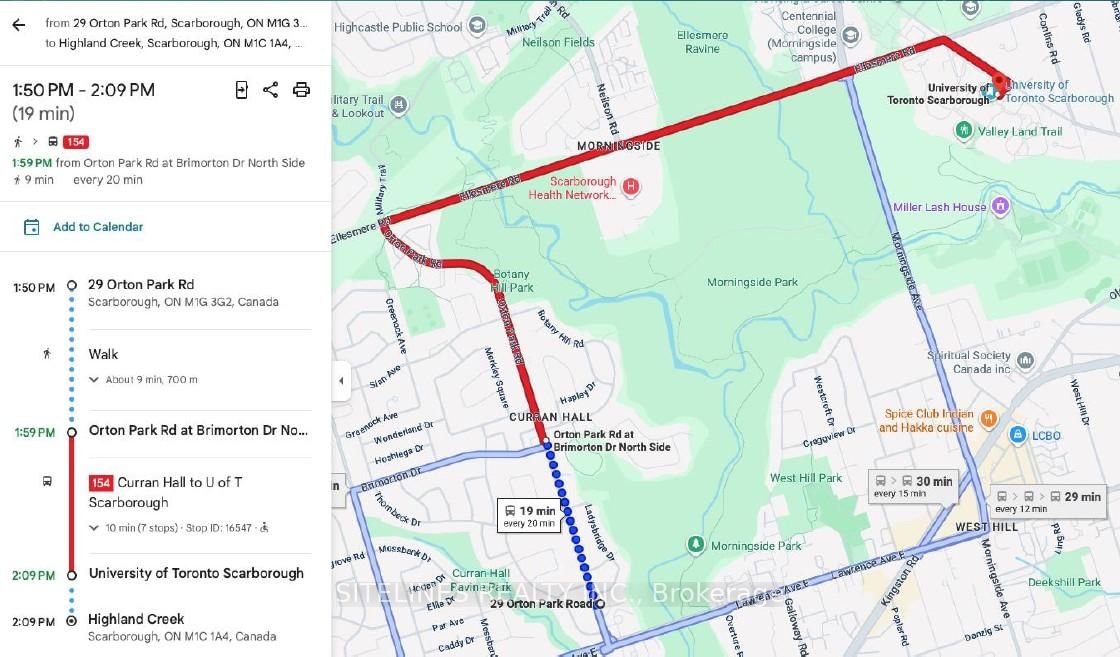 Detached House for sale at 29 Orton Park Road, Toronto, Ontario, M1G 3G2 - Morningside - MLS: E12948688