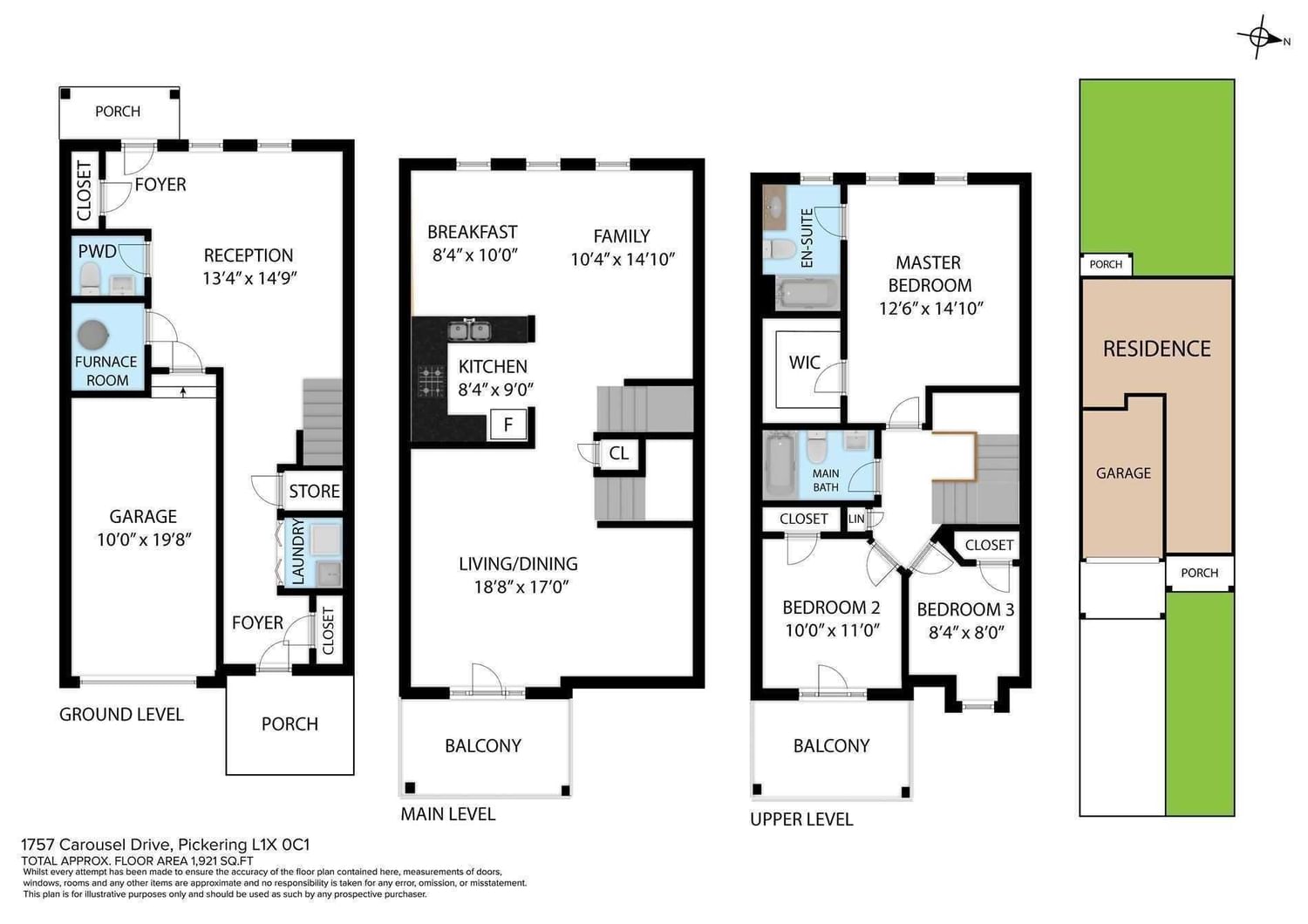 Townhouse leased at 1757 Carousel Drive, Pickering, Duffin Heights, L1X 0C1 - MLS: E5709098