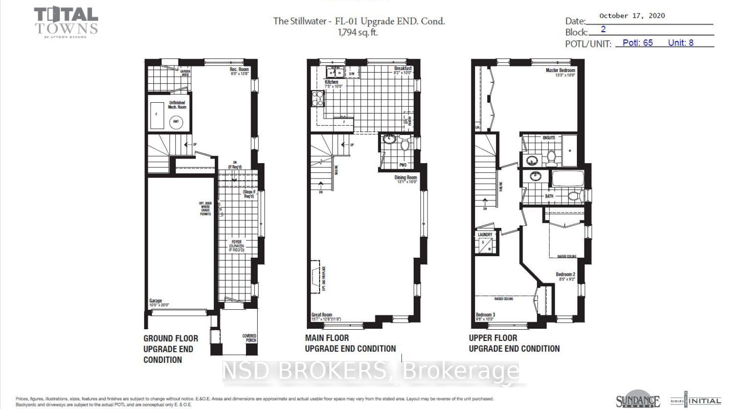 Townhouse leased at 1460 Grand Prairie Path, Oshawa, Taunton, L1K 3G1 - MLS: E6706096