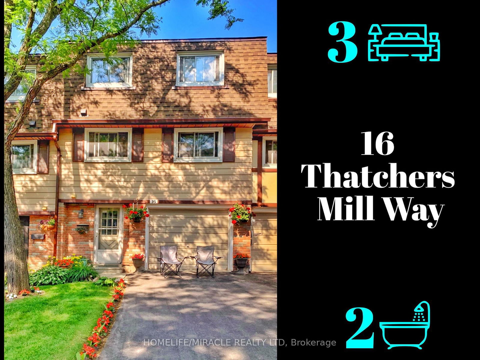 Townhouse for sale at 16-16 Thatchers Mill Way, Markham, Bullock, L3P 3T3 - MLS: N12010119