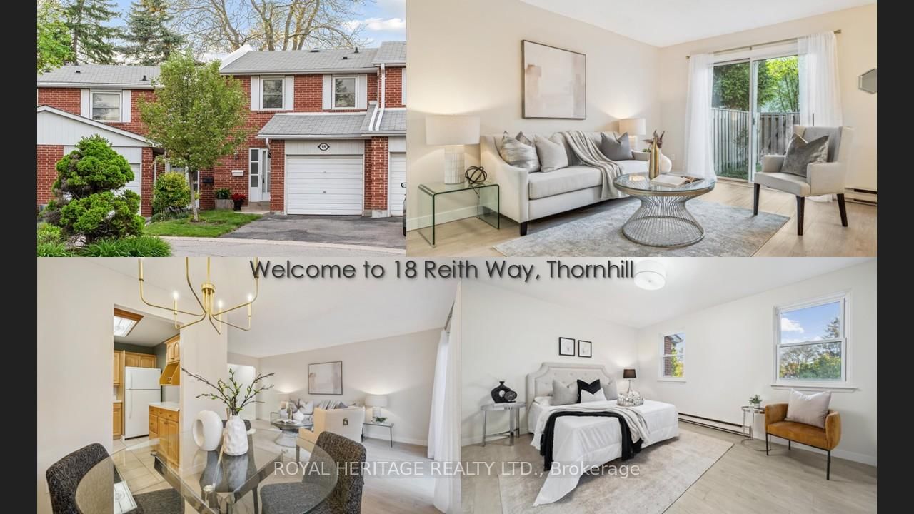 Townhouse for sale at 18 Reith Way, Markham, Aileen-Willowbrook, L3T 5C7 - MLS: N12157234
