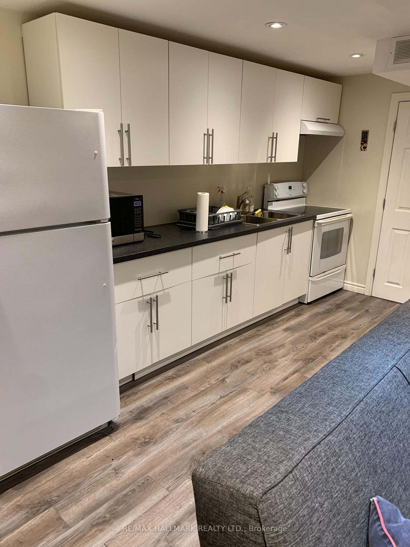 A walk-out apartment downstairs