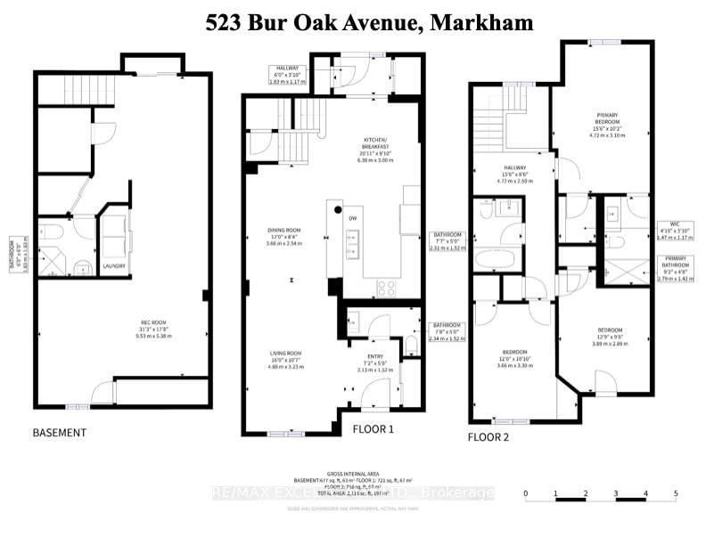 Townhouse for sale at 523 Bur Oak Avenue, Markham, Ontario, L6C 2S5 - Berczy - MLS: N12978630