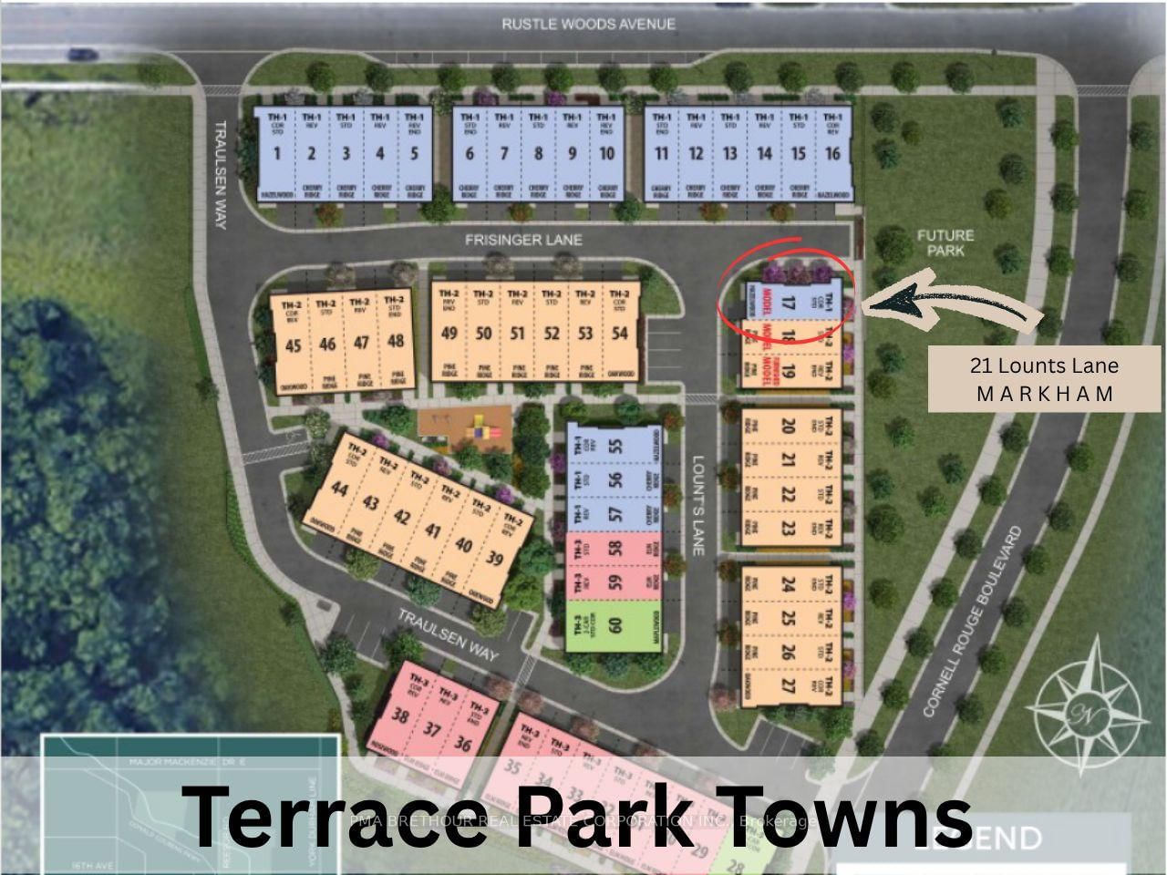 Townhouse for sale at 21 Lounts Lane, Markham, Ontario, L6B 1R9 - Cornell - MLS: N13008328