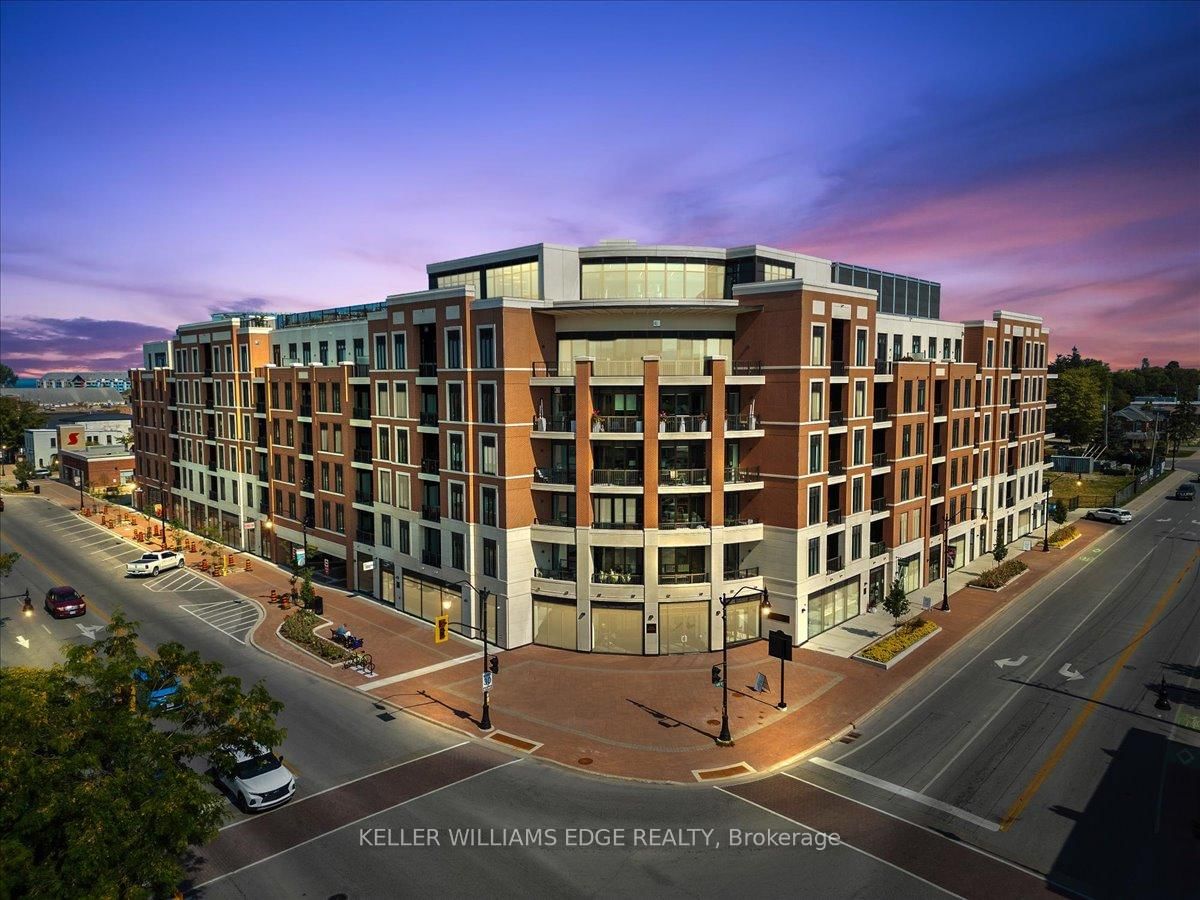 Welcome to Monaco, where luxury and convenience converge in the heart of downtown Collingwood. Situated in the exclusive Monaco building on Hume St, this brand-new condo offers a modern, stylish living space complete with premium amenities, just steps from vibrant shops, restaurants, and the stunning Georgian Bay. This immaculate 916 sq. ft. 2-bedroom, 2-bathroom condo has never been lived in and is move-in ready. Upon entry, you'll be greeted by sleek, contemporary design paired with ultimate comfort. The kitchen features quartz countertops, stainless steel appliances, and ample storage space. The sun-filled living/dining area extends to a private balcony. The generously sized primary bedroom boasts a spa-like ensuite and direct access to the balcony. Embrace the convenience of walking to boutique shops, charming cafes, the tranquil harbour, and top-tier dining, fully immersing yourself in Collingwood's vibrant lifestyle. Outdoor enthusiasts will love the easy access to private ski and golf clubs for year-round activities. The Monaco building offers a state-of-the-art fitness centre with views of Blue Mountain and is highlighted by a rooftop garden with panoramic bay views, BBQ areas, a bocce court, and ample seating. The rooftop also features an elegant entertainment lounge with a kitchen, Wi-Fi-enabled common areas, and bike storage. Concierge services and an on-site market cafe add extra ease to daily living. Additional features include an owned locker on level A and one underground parking spot. View the floor plan, video walkthrough, 360 iGuide Tour, and book your private showing today.