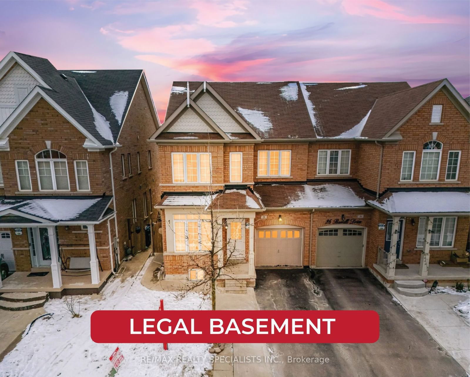 Semi-Detached House for sale at 28 Borrelli Drive, Brampton, Credit Valley, L6Y 0B7 - MLS: W11933938