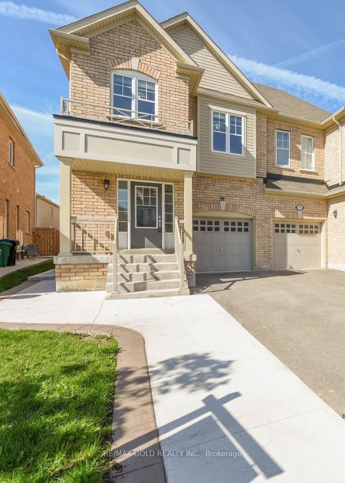 Semi-Detached House for lease at Upper-91 Yardley Crescent, Brampton, Credit Valley, L6X 5L8 - MLS: W11941172