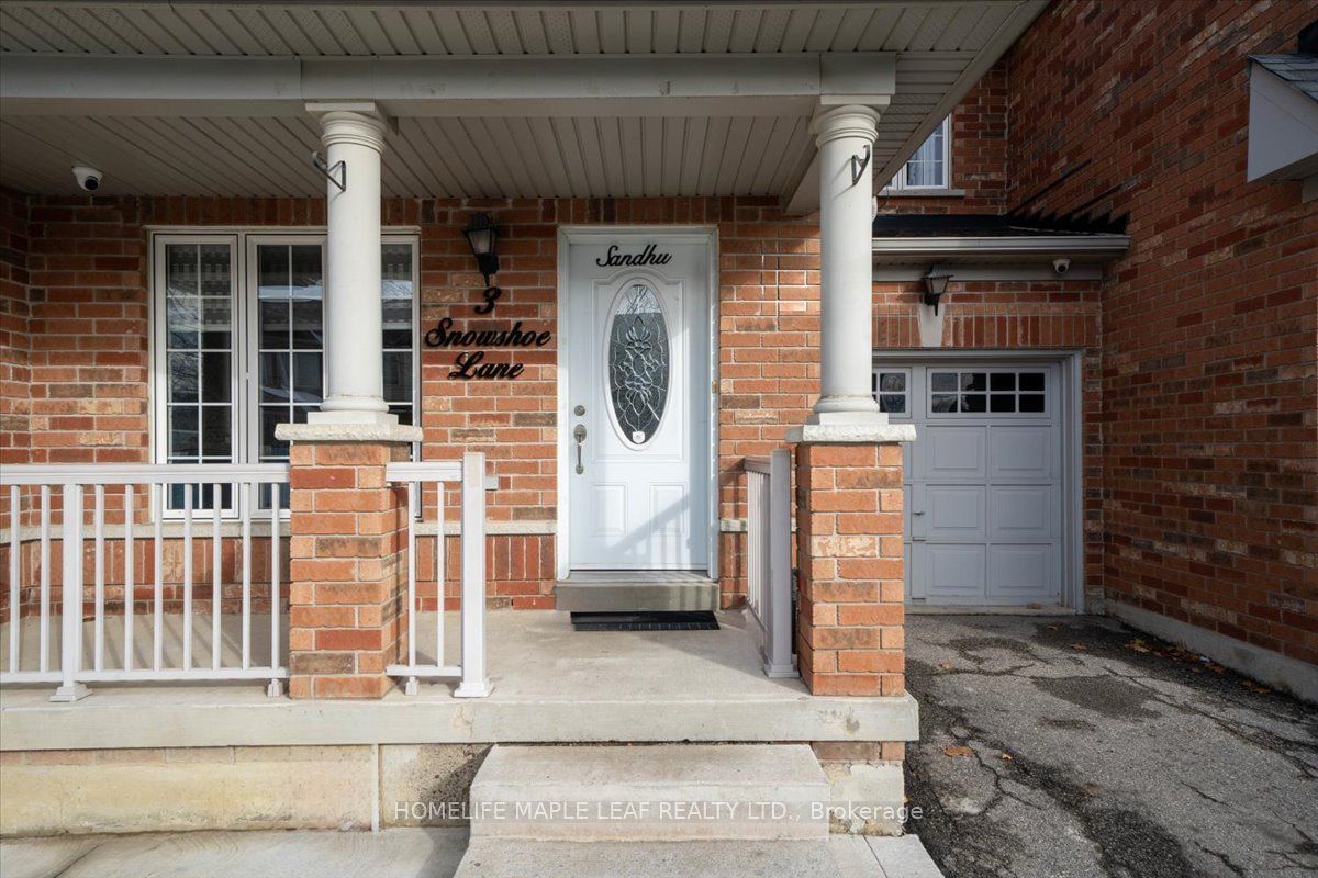 Townhouse for sale at 3 Snowshoe Lane, Brampton, Sandringham-Wellington, L6R 0J1 - MLS: W11949740