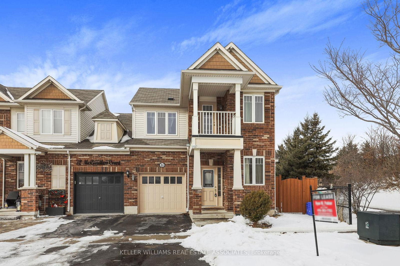 Townhouse leased at 34 Mccandless Court, Milton, 1033 - HA Harrison, L9T 7B1 - MLS: W11957316