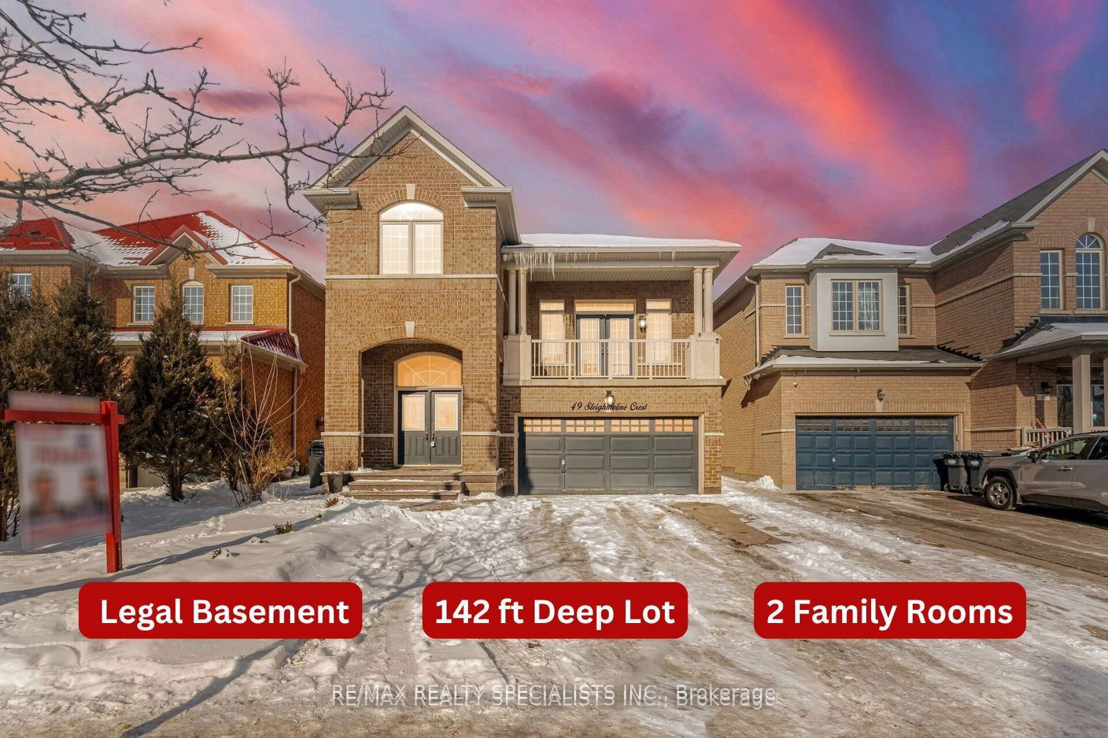 Detached House for sale at 49 Sleightholme Crescent, Brampton, Bram East, L6P 3E8 - MLS: W11971844