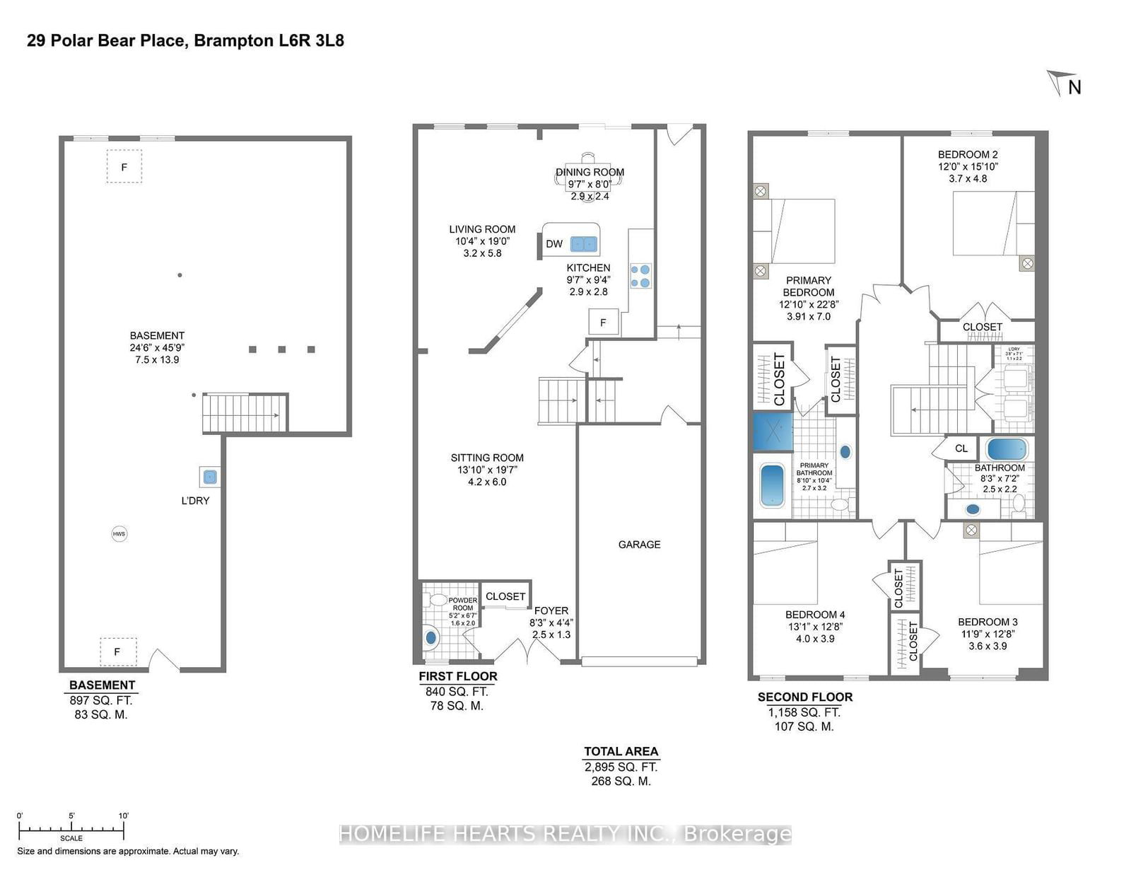 Townhouse for sale at 29 Polar Bear Place, Brampton, Sandringham-Wellington, L6R 3L8 - MLS: W11973742