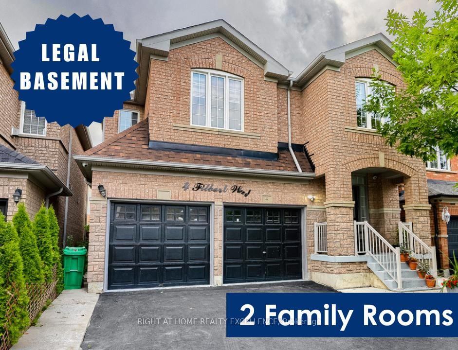 Detached House for sale at 4 Filbert Way, Brampton, Fletcher's Meadow, L7A 3E3 - MLS: W11992985