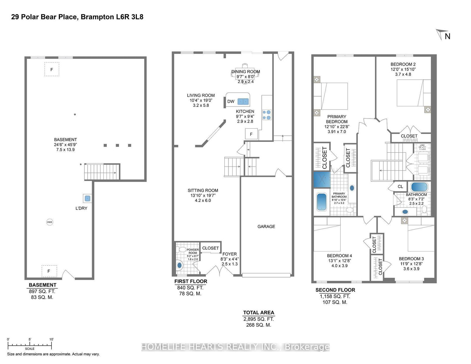 Townhouse for sale at 29 Polar Bear Place, Brampton, Sandringham-Wellington, L6R 3L8 - MLS: W12002849