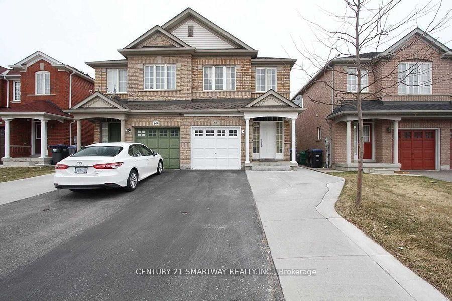 Semi-Detached House for sale at 58 Feather Reed Way, Brampton, Sandringham-Wellington, L6R 2Z9 - MLS: W12107667