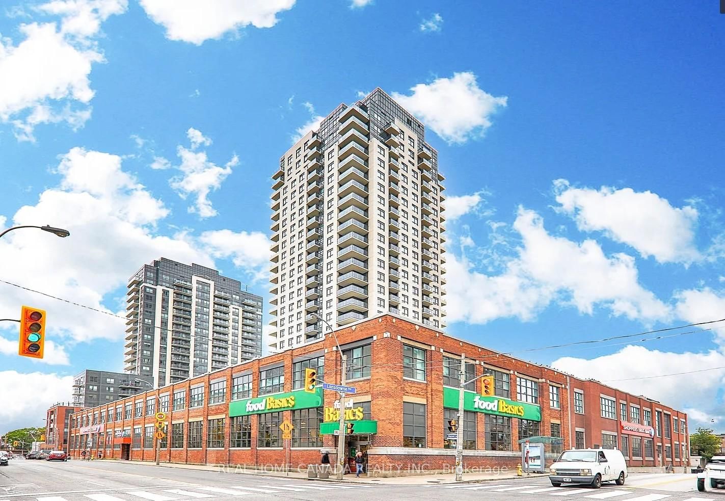 Bright And Great Layout 580 Sq.Ft +39 Sq.Ft. Balcony 1+1 Condo Unit On High Floor Facing East with parking and locker,  Fresh painting, New chandelier, Great Value unit,  Nice city view, Big Windows, Modern Finishes, Laminate Floor Throughout, Kitchen With Granite Counter And Stainless Steel Appliances, Shoppers Drug Mart And Food Basic Grocery Store On Site. Steps To TTC, Coffee Shop. Close To Lansdowne Subway, Go Station, Up Express, Restaurants, Schools, Library, High Park, Shopping Mall, Allen Road And Highway.