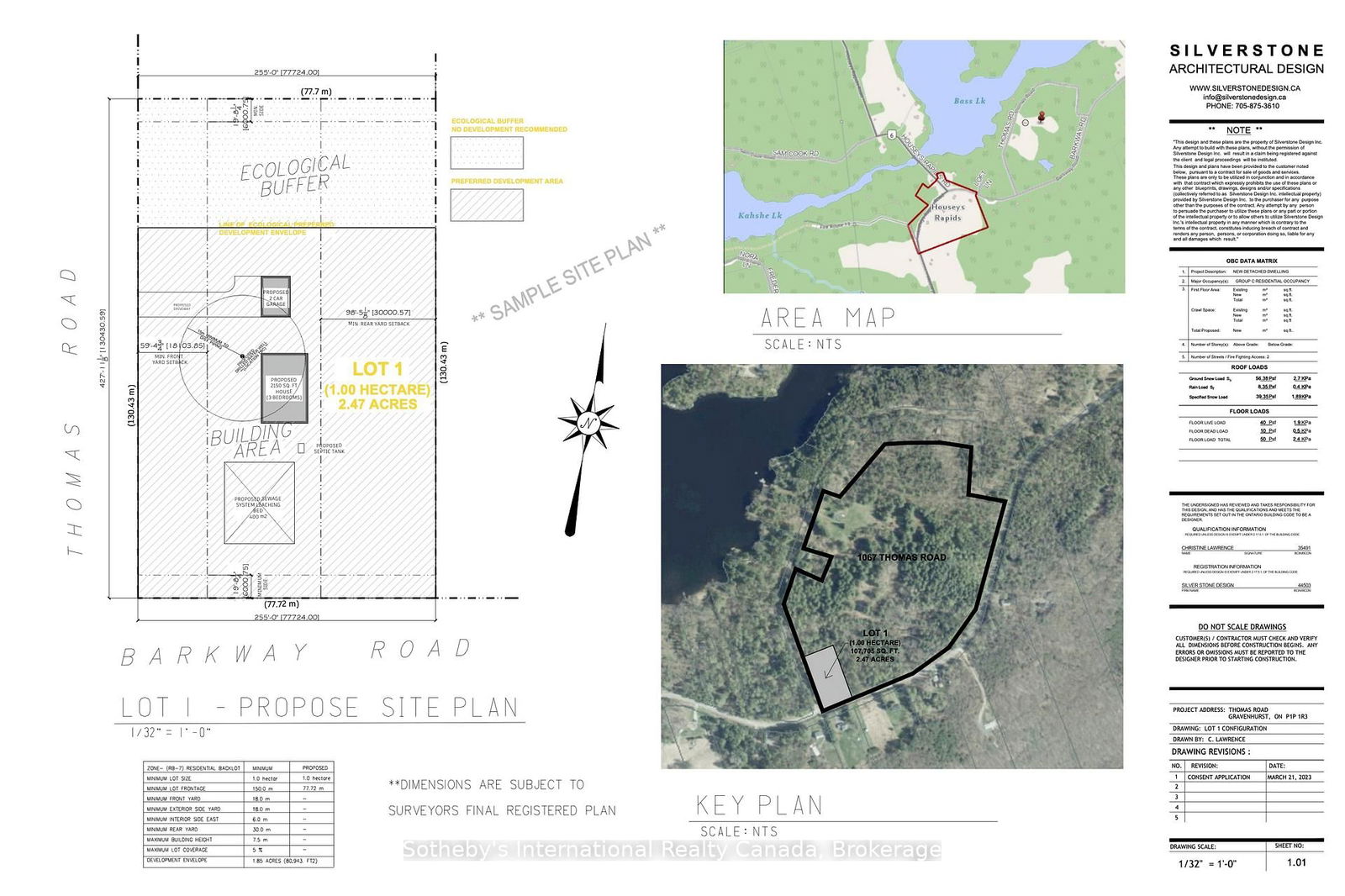 Vacant Land for sale at LOT 1 (Barkway/Thomas Rd)-1067 Thomas Road, Gravenhurst, Ryde, P1P 1R3 - MLS: X11998043