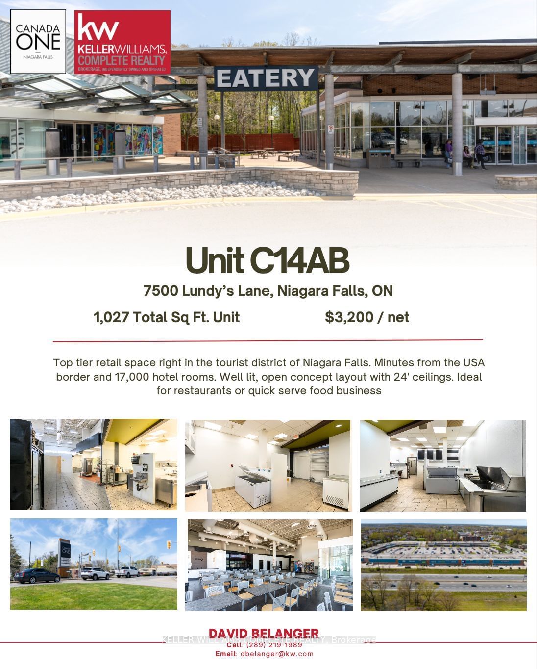 Commercial/Retail for lease at C14AB-7500 Lundy's Lane, Niagara Falls, West Wood, L2H 1G8 - MLS: X12001763