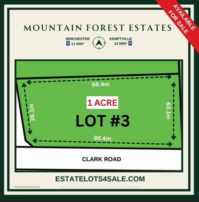Unit LOT 3 — 10436 CLARK Rd, North Dundas - North Dundas (Mountain) Twp image-0-1