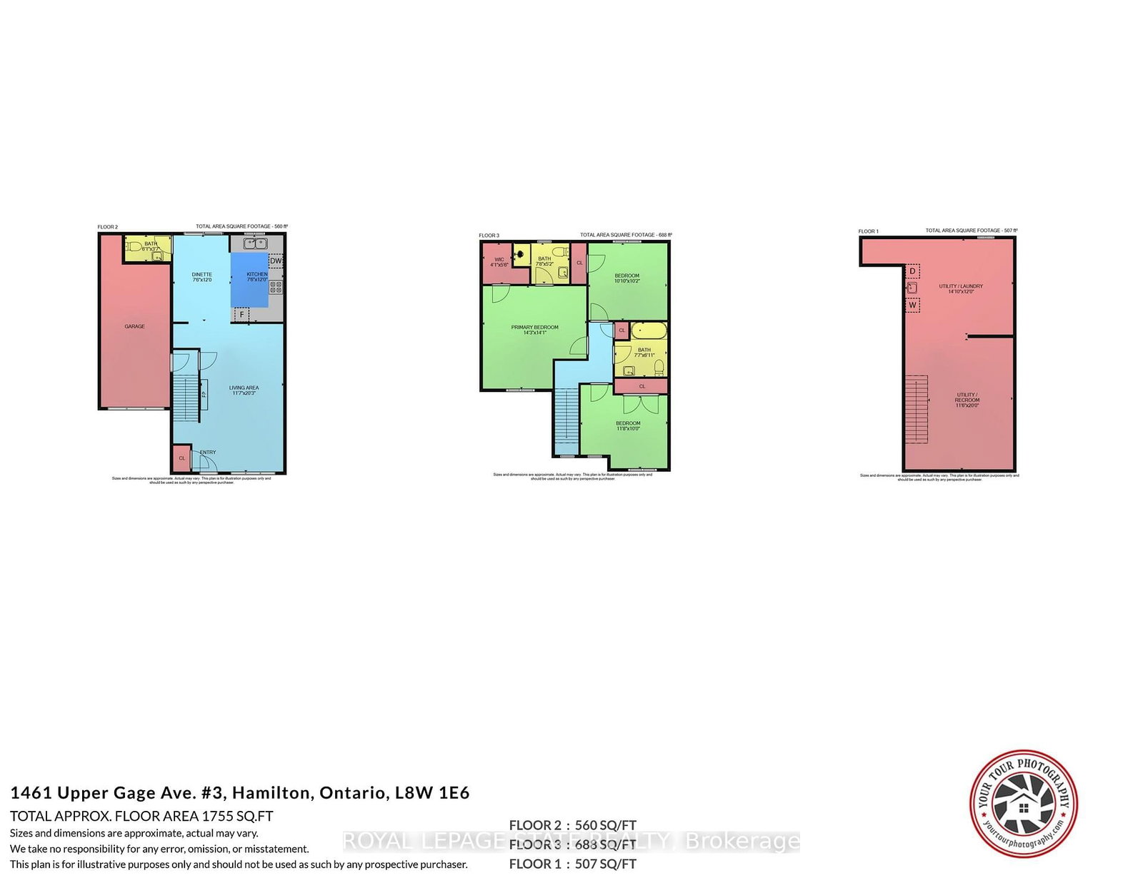 Townhouse for sale at 3-1461 Upper Gage Avenue, Hamilton, Ontario, L8W 1E6 - Templemead - MLS: X12762864