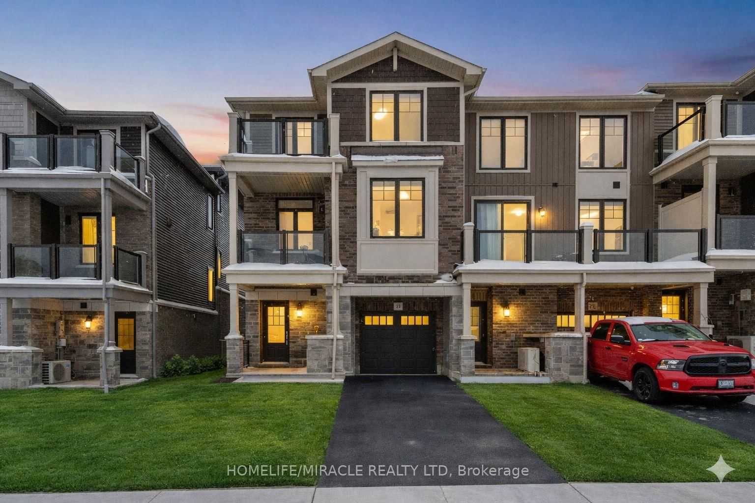 Step into this thoughtfully designed townhouse where contemporary style meets effortless comfort. The bright open-concept layout seamlessly blends the living, dining, and kitchen spaces, enhanced by abundant natural light that creates an airy yet private atmosphere. The modern kitchen sits at the heart of the home, complete with stainless steel appliances and clean, sleek finishes-perfect for everyday living and entertaining. Enjoy the convenience of an attached garage and private driveway, offering generous parking and storage. Ideally located with quick access to Hwy 401 and just steps from outlets, Walmart, and local amenities, this home offers a perfect balance of style, functionality, and low-maintenance living.