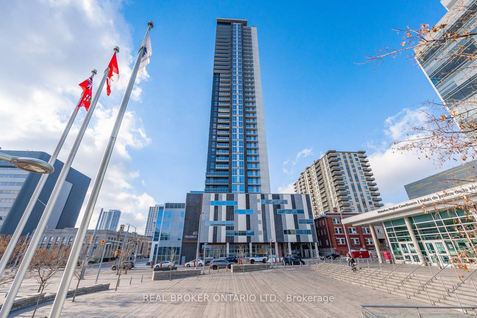 Welcome to elevated downtown living at 60 Frederick Street! This bright and spacious 2-bedroom, 2-bathroom suite on the 25th floor offers stunning city views, a functional layout, and modern finishes throughout. Utilities and high-speed internet included (tenant pays hydro). Rare parking space and locker included. Enjoy premium building amenities including a rooftop terrace with BBQs, communal garden, fitness centre, car-share program, EV charging stations, and secure bicycle storage. Located in the heart of downtown Kitchener-just steps to the ION LRT, major transit routes, restaurants, cafés, and Victoria Park. Walking distance to Google, D2L, Communitech, and the Tannery. Minutes to Kitchener GO Station. A perfect opportunity for professionals seeking convenience, lifestyle, and location.