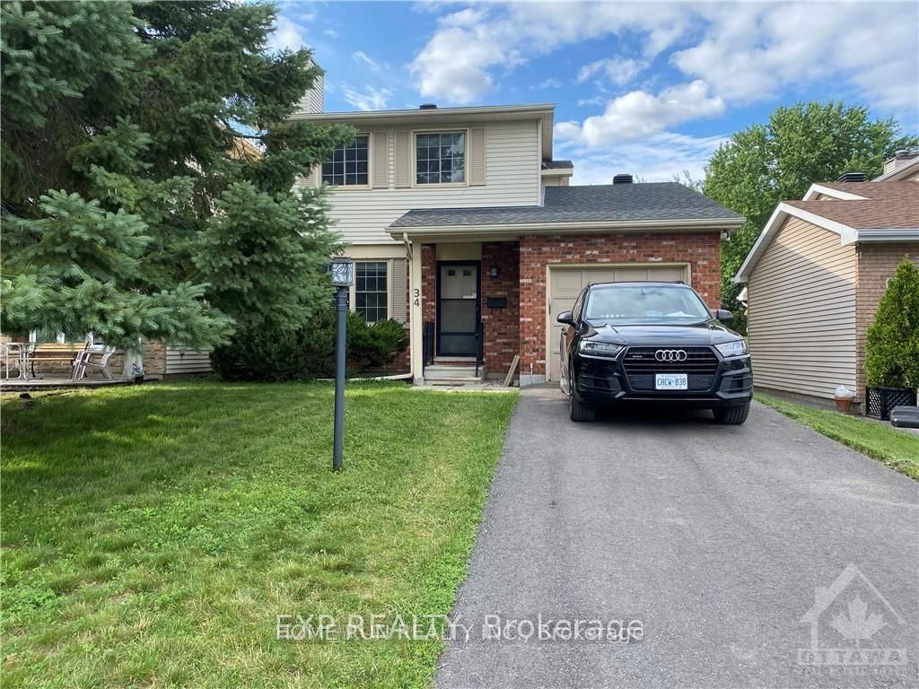 Front view of 34 BROCKINGTON Crescent, Ottawa
