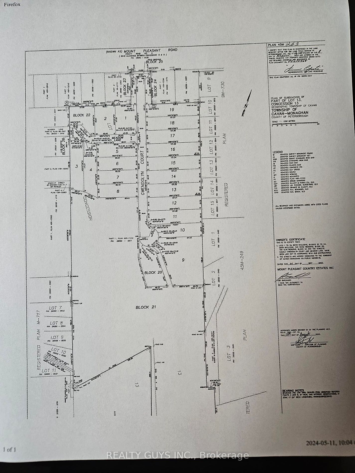 Vacant Land sold at LOT 16 GWENDOLYN Court, Cavan Monaghan, Cavan Twp, L0A 1C0 - MLS: X8327276