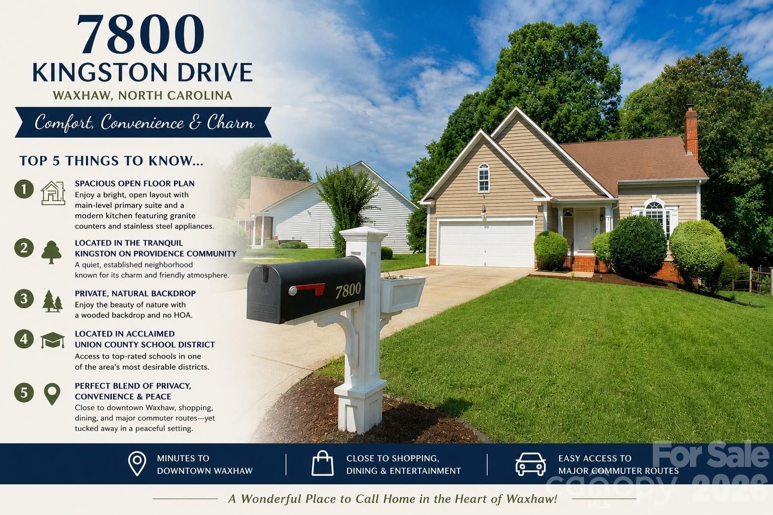 Property at 7800 Kingston Drive, Waxhaw, NC 28173