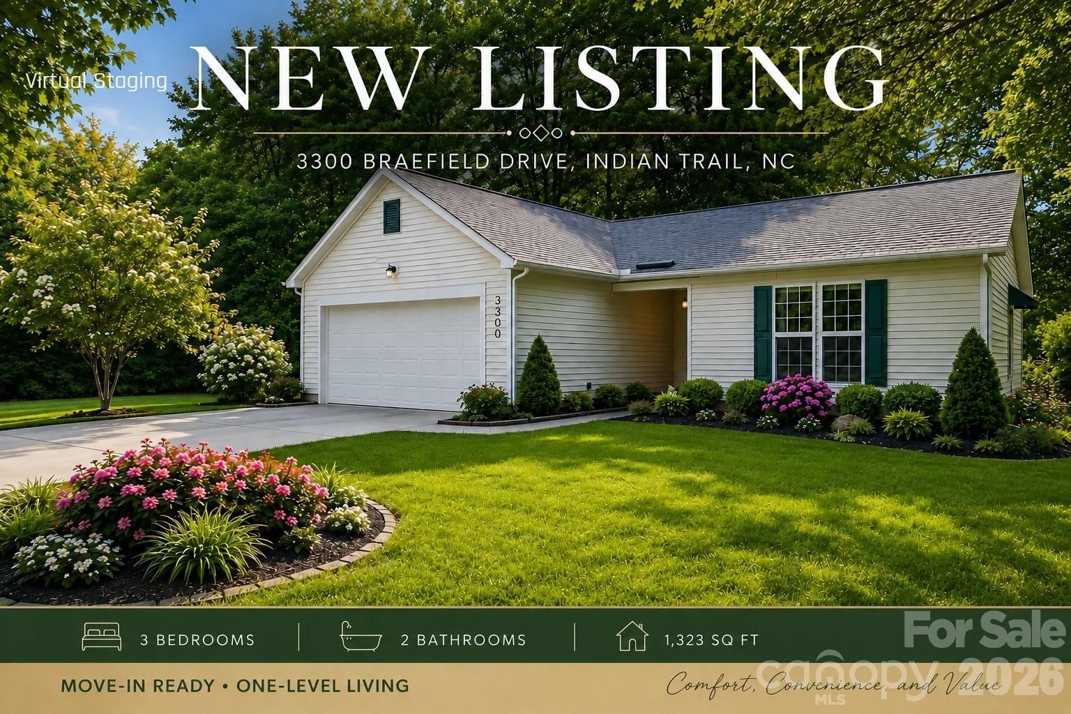 3300 Braefield Drive, Indian Trail, NC 28079