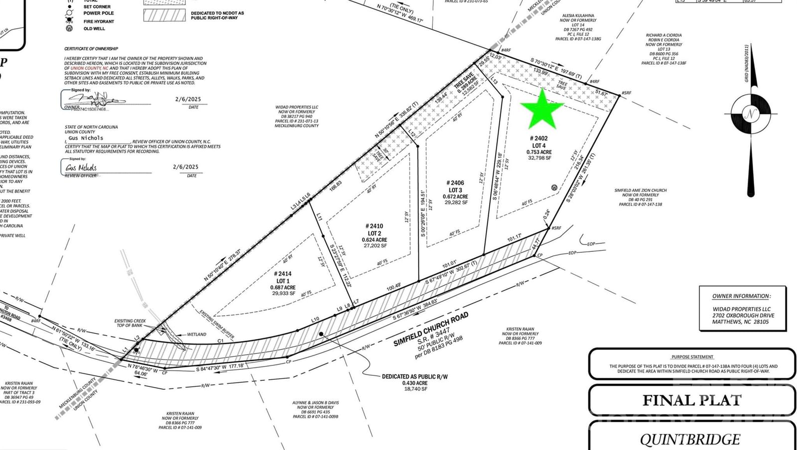 2402 Simfield Church Road, Matthews, NC 28105
