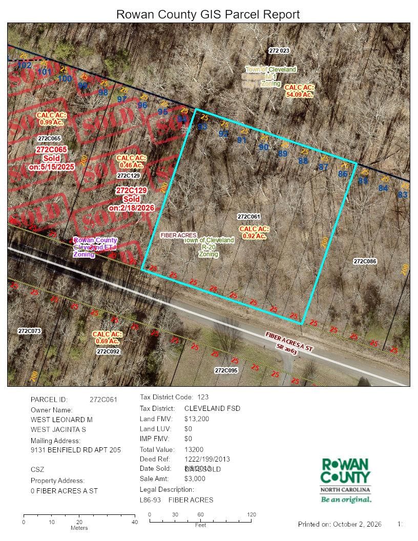 Property at 000 Fiber Acres A #86, Cleveland, NC 27013