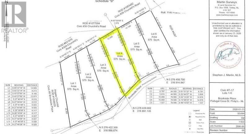 13 Brookside Place Portugal Cove Newfoundland & Labrador, A1M 2P4 - Vacant Land For Sale
