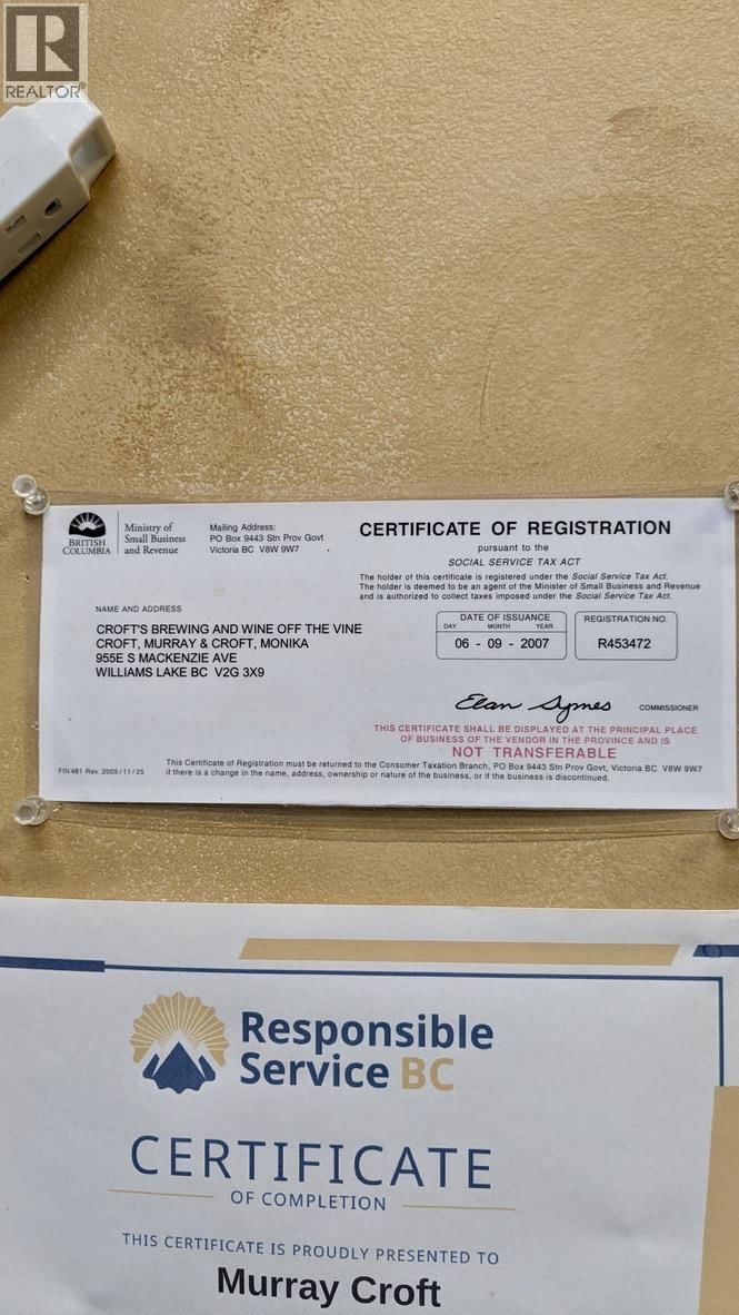 Image #1 of Business for Sale at Mackenzie, Williams Lake, British Columbia