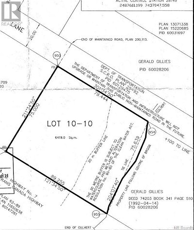 Image #1 of Commercial for Sale at Lot 10 Cynthia Lane, Lincoln, New Brunswick