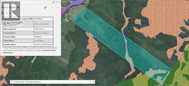 Lot Little Branch Road Black River Bridge New Brunswick, E1N 5N4 - Vacant Land For Sale